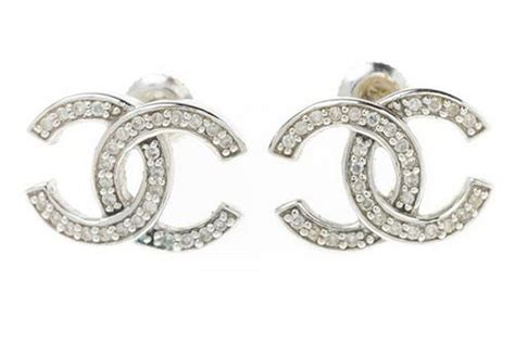 chanel logo diamond|chanel logo earrings white gold.